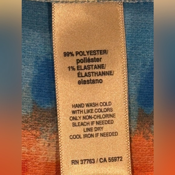 Women’s Rafaella Multicolored Tie Dye Tunic Top: Size M - Picture 6 of 6